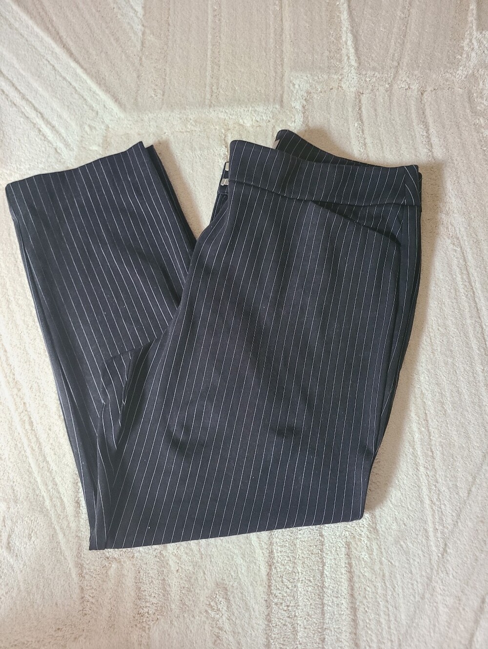 Chico's Pinstripe Black Dress Pants Size 2.5/14 Womens